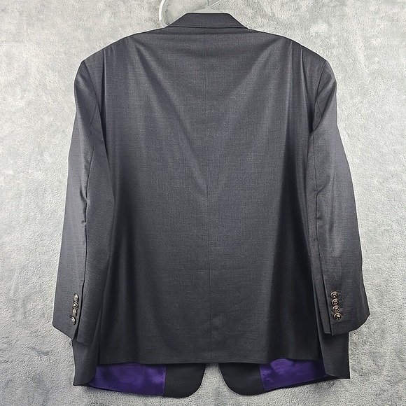 Loro Piana Sport Coat Jacket Men 48 R Gray Super 160's Wool Black Gold‎ Buttons - Picture 2 of 12